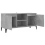 Mueble de TV con patas metal gris hormigón 103,5x35x50 cm de vidaXL, Muebles TV - Ref: Foro24-805972, Precio: 67,19 €, Descue...