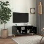 Mueble de TV con patas de madera maciza negro 103,5x35x50 cm de vidaXL, Muebles TV - Ref: Foro24-805960, Precio: 64,98 €, Des...