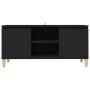 Mueble de TV con patas de madera maciza negro 103,5x35x50 cm de vidaXL, Muebles TV - Ref: Foro24-805960, Precio: 68,33 €, Des...