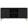 Mueble de TV con patas de madera maciza negro 103,5x35x50 cm de vidaXL, Muebles TV - Ref: Foro24-805960, Precio: 64,98 €, Des...