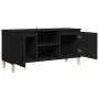 Mueble de TV con patas de madera maciza negro 103,5x35x50 cm de vidaXL, Muebles TV - Ref: Foro24-805960, Precio: 64,98 €, Des...