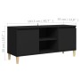 TV-Schrank mit schwarzen Massivholzbeinen 103,5x35x50 cm von vidaXL, TV-Möbel - Ref: Foro24-805960, Preis: 65,98 €, Rabatt: %