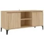 TV-Schrank mit Metallbeinen in der Farbe Sonoma-Eiche, 103,5 x 35 x 50 cm von vidaXL, TV-Möbel - Ref: Foro24-805971, Preis: 7...