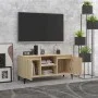 TV-Schrank mit Metallbeinen in der Farbe Sonoma-Eiche, 103,5 x 35 x 50 cm von vidaXL, TV-Möbel - Ref: Foro24-805971, Preis: 7...