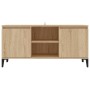 TV-Schrank mit Metallbeinen in der Farbe Sonoma-Eiche, 103,5 x 35 x 50 cm von vidaXL, TV-Möbel - Ref: Foro24-805971, Preis: 8...