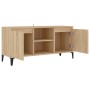 TV-Schrank mit Metallbeinen in der Farbe Sonoma-Eiche, 103,5 x 35 x 50 cm von vidaXL, TV-Möbel - Ref: Foro24-805971, Preis: 8...