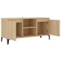 TV-Schrank mit Metallbeinen in der Farbe Sonoma-Eiche, 103,5 x 35 x 50 cm von vidaXL, TV-Möbel - Ref: Foro24-805971, Preis: 7...