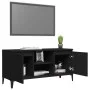 Mueble de TV con patas de metal negro 103,5x35x50 cm de vidaXL, Muebles TV - Ref: Foro24-805969, Precio: 62,76 €, Descuento: %