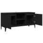 Mueble de TV con patas de metal negro 103,5x35x50 cm de vidaXL, Muebles TV - Ref: Foro24-805969, Precio: 62,76 €, Descuento: %