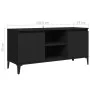 Mueble de TV con patas de metal negro 103,5x35x50 cm de vidaXL, Muebles TV - Ref: Foro24-805969, Precio: 62,76 €, Descuento: %