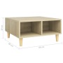 Sonoma oak plywood coffee table 60x60x30 cm by vidaXL, Coffee table - Ref: Foro24-805980, Price: 45,04 €, Discount: %