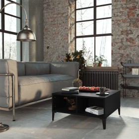 Black plywood coffee table 60x60x30 cm by vidaXL, Coffee table - Ref: Foro24-805987, Price: 42,14 €, Discount: %
