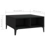 Black plywood coffee table 60x60x30 cm by vidaXL, Coffee table - Ref: Foro24-805987, Price: 42,14 €, Discount: %
