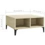 Sonoma oak plywood coffee table 60x60x30 cm by vidaXL, Coffee table - Ref: Foro24-805989, Price: 45,40 €, Discount: %