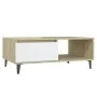 Couchtisch aus Sperrholz in Weiß und Eiche, 90 x 60 x 35 cm von vidaXL, Couchtisch - Ref: Foro24-806009, Preis: 64,49 €, Raba...