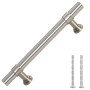 Tiradores para armarios 10 uds acero inoxidable plateado 96 mm
