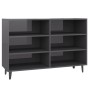 Sideboard aus glänzendem grauem Sperrholz 103,5x35x70 cm von vidaXL, Sideboards - Ref: Foro24-806048, Preis: 64,65 €, Rabatt: %
