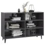 Sideboard aus glänzendem grauem Sperrholz 103,5x35x70 cm von vidaXL, Sideboards - Ref: Foro24-806048, Preis: 64,01 €, Rabatt: %