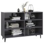 Sideboard aus glänzendem grauem Sperrholz 103,5x35x70 cm von vidaXL, Sideboards - Ref: Foro24-806048, Preis: 64,65 €, Rabatt: %