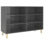 Hochglanz grauer Sperrholz-Sideboard 103,5x35x70 cm von vidaXL, Schließfächer und Lagerschränke - Ref: Foro24-806039, Preis: ...