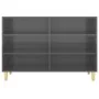 Hochglanz grauer Sperrholz-Sideboard 103,5x35x70 cm von vidaXL, Schließfächer und Lagerschränke - Ref: Foro24-806039, Preis: ...
