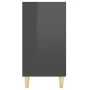 Aparador de madera contrachapada gris brillante 103,5x35x70 cm by vidaXL, Lockers and storage cabinets - Ref: Foro24-806039, ...