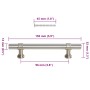 Tiradores para armarios 10 uds acero inoxidable plateado 96 mm