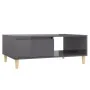 Mesa de centro madera contrachapada gris brillante 90x60x35 cm de vidaXL, Mesas de centro - Ref: Foro24-806003, Precio: 68,85...