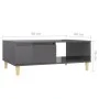 Mesa de centro madera contrachapada gris brillante 90x60x35 cm de vidaXL, Mesas de centro - Ref: Foro24-806003, Precio: 68,85...