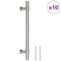 Tiradores para armarios 10 uds acero inoxidable plateado 128 mm