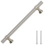 Tiradores para armarios 10 uds acero inoxidable plateado 128 mm