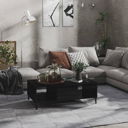 Black glossy plywood coffee table 103.5x60x35cm by vidaXL, Coffee table - Ref: Foro24-806029, Price: 63,36 €, Discount: %
