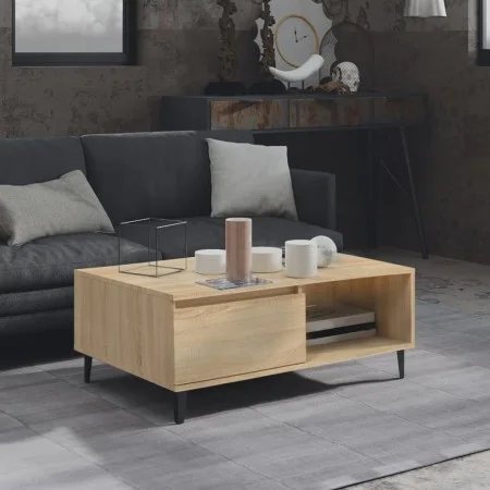 Oak-colored plywood coffee table 90x60x35 cm by vidaXL, Coffee table - Ref: Foro24-806007, Price: 69,30 €, Discount: %