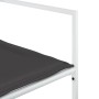 Juego de comedor de jardín 11 pzas con cojines textilene blanco