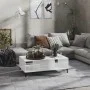 Couchtisch aus glänzend weißem Sperrholz, 103,5 x 60 x 35 cm von vidaXL, Couchtisch - Ref: Foro24-806028, Preis: 55,89 €, Rab...