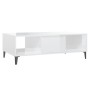 Couchtisch aus glänzend weißem Sperrholz, 103,5 x 60 x 35 cm von vidaXL, Couchtisch - Ref: Foro24-806028, Preis: 56,36 €, Rab...