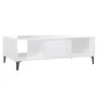 Mesa de centro madera contrachapada blanco brillo 103,5x60x35cm de vidaXL, Mesas de centro - Ref: Foro24-806028, Precio: 55,8...