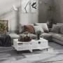 Couchtisch aus glänzend weißem Sperrholz, 103,5 x 60 x 35 cm von vidaXL, Couchtisch - Ref: Foro24-806028, Preis: 56,36 €, Rab...