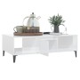 Couchtisch aus glänzend weißem Sperrholz, 103,5 x 60 x 35 cm von vidaXL, Couchtisch - Ref: Foro24-806028, Preis: 56,36 €, Rab...