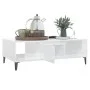 Mesa de centro madera contrachapada blanco brillo 103,5x60x35cm de vidaXL, Mesas de centro - Ref: Foro24-806028, Precio: 55,8...