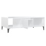 Mesa de centro madera contrachapada blanco brillo 103,5x60x35cm de vidaXL, Mesas de centro - Ref: Foro24-806028, Precio: 56,3...