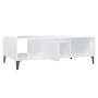 Mesa de centro madera contrachapada blanco brillo 103,5x60x35cm de vidaXL, Mesas de centro - Ref: Foro24-806028, Precio: 55,8...