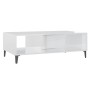 Couchtisch aus glänzend weißem Sperrholz, 103,5 x 60 x 35 cm von vidaXL, Couchtisch - Ref: Foro24-806028, Preis: 56,36 €, Rab...