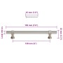 Tiradores para armarios 10 uds acero inoxidable plateado 128 mm