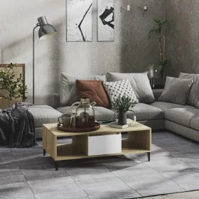 Couchtisch aus weißem Eichensperrholz, 103,5 x 60 x 35 cm von vidaXL, Couchtisch - Ref: Foro24-806027, Preis: 49,21 €, Rabatt: %