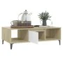 Couchtisch aus weißem Eichensperrholz, 103,5 x 60 x 35 cm von vidaXL, Couchtisch - Ref: Foro24-806027, Preis: 49,21 €, Rabatt: %