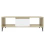 Mesa de centro madera contrachapada blanco roble 103,5x60x35cm de vidaXL, Mesas de centro - Ref: Foro24-806027, Precio: 49,21...