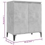 Aparador de madera contrachapada gris hormigón 60x35x70 cm de vidaXL, Aparadores - Ref: Foro24-806080, Precio: 62,23 €, Descu...