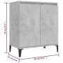Concrete gray plywood sideboard 60x35x70 cm by vidaXL, Sideboards - Ref: Foro24-806080, Price: 57,37 €, Discount: %