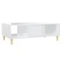 Couchtisch aus glänzend weißem Sperrholz, 103,5 x 60 x 35 cm von vidaXL, Couchtisch - Ref: Foro24-806019, Preis: 76,54 €, Rab...